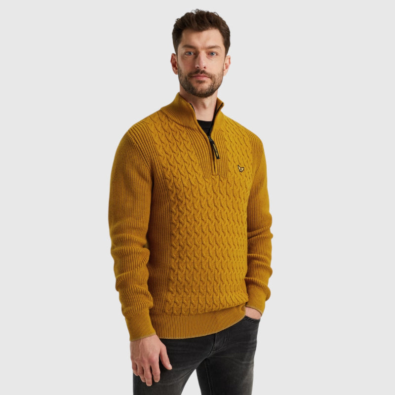 PKW2410305-1119 PME Legend Half zip collar cotton mix cable