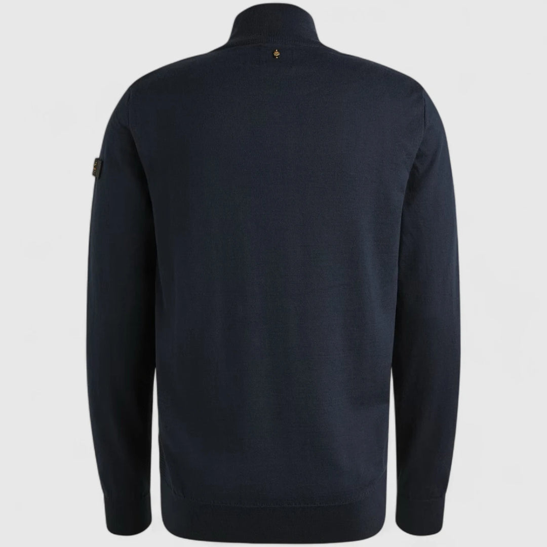 PKW2508303-5073 PME Legend Knitwear Half Zip Collar Cotton Sky Captain/Blauw