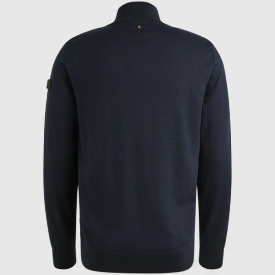 PKW2508303-5073 PME Legend Knitwear Half Zip Collar Cotton Sky Captain/Blauw