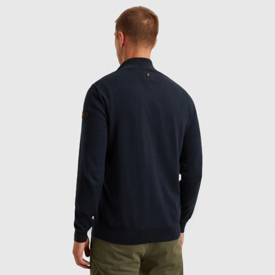 PKW2508303-5073 PME Legend Knitwear Half Zip Collar Cotton Sky Captain/Blauw
