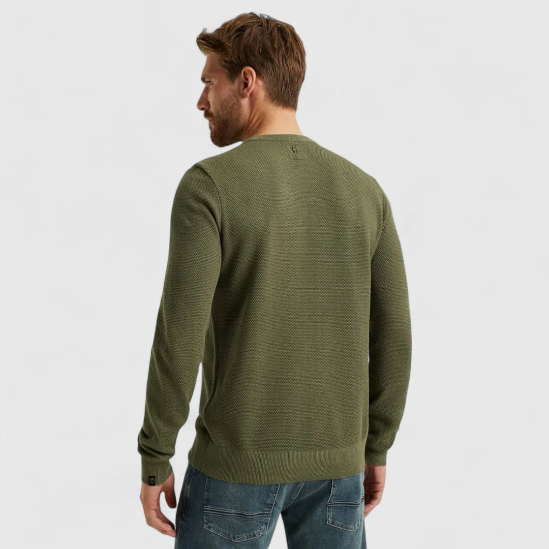 PKW2508324-6379 PME Legend Knitwear Cotton Modal Oil Green / Groen