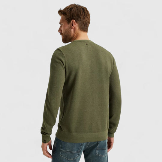 PKW2508324-6379 PME Legend Knitwear Cotton Modal Oil Green / Groen