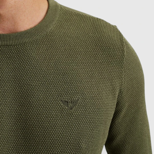 PKW2508324-6379 PME Legend Knitwear Cotton Modal Oil Green / Groen