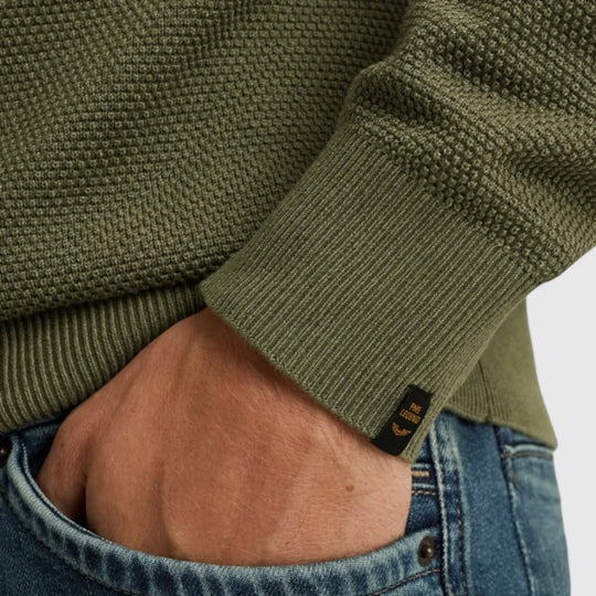 PKW2508324-6379 PME Legend Knitwear Cotton Modal Oil Green / Groen