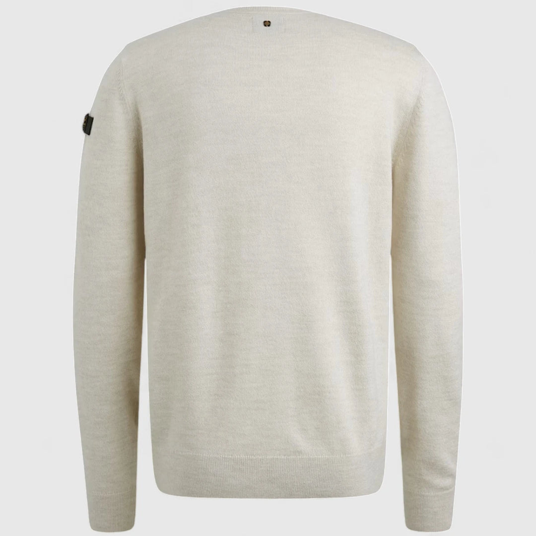 PKW2508335-7013 PME Legend Knitwear Round Neck Soft Blend Bone White