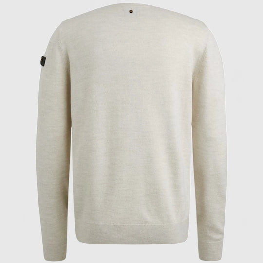PKW2508335-7013 PME Legend Knitwear Round Neck Soft Blend Bone White