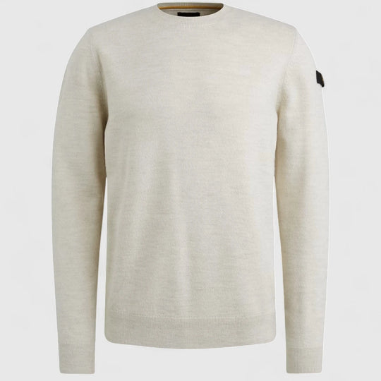 PKW2508335-7013 PME Legend Knitwear Round Neck Soft Blend Bone White