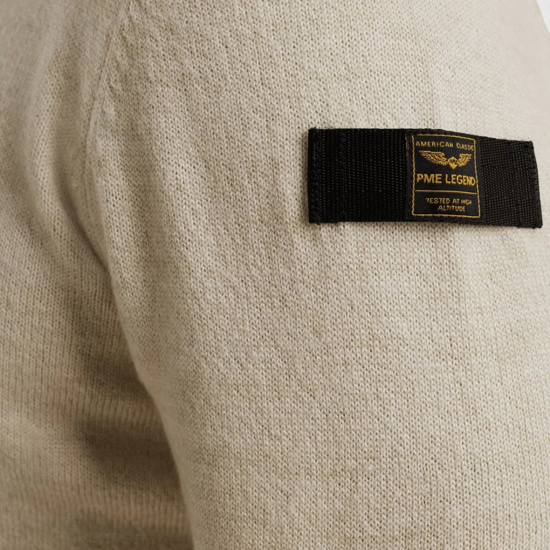 PKW2508335-7013 PME Legend Knitwear Round Neck Soft Blend Bone White