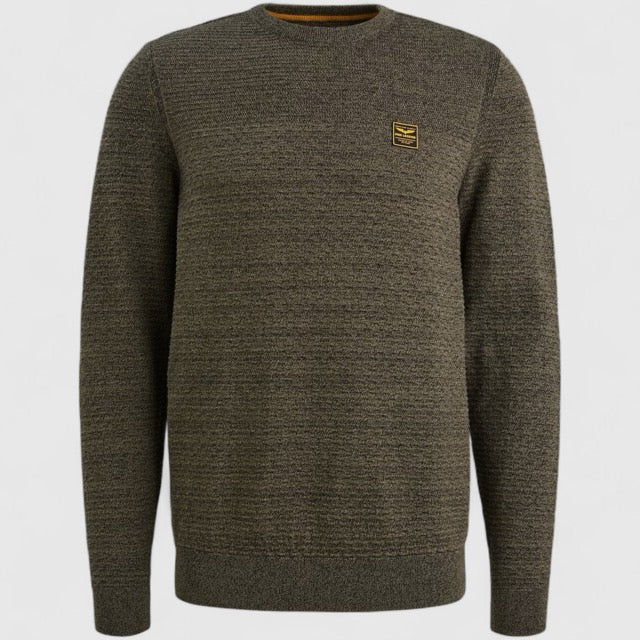 PKW2510300-6389 PME Legend Round Neck Cotton Mouline Dusky Green