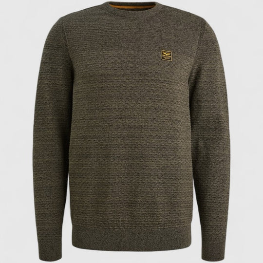 PKW2510300-6389 PME Legend Round Neck Cotton Mouline Dusky Green
