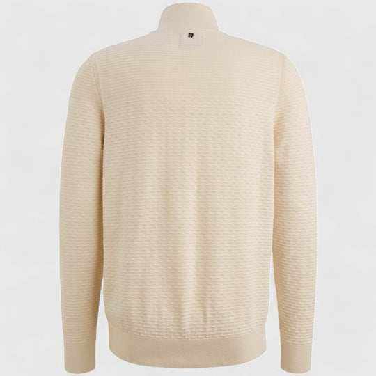 PKW2510301-7013 PME Legend Half zip collar cotton mouline (Organic) Bone White