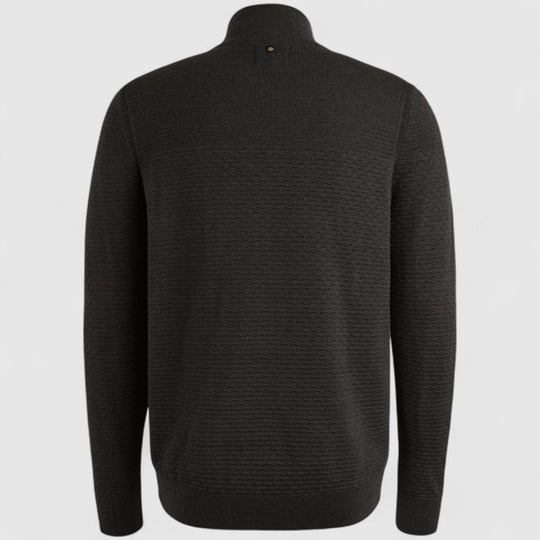 PKW2510301-999 PME Legend Half zip collar cotton mouline (Organic) Black / Zwart