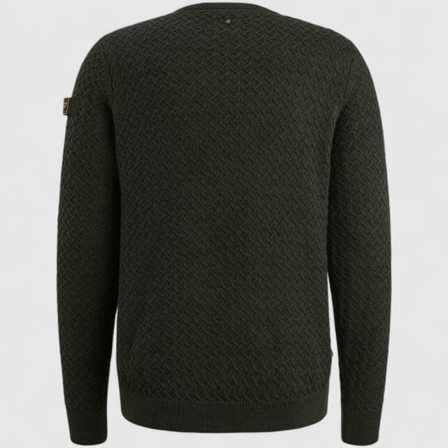 PKW2510304-6027 PME Legend Knitwear Mouline Structure Darkest Spruce / Groen