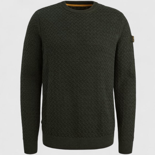 PKW2510304-6027 PME Legend Knitwear Mouline Structure Darkest Spruce / Groen
