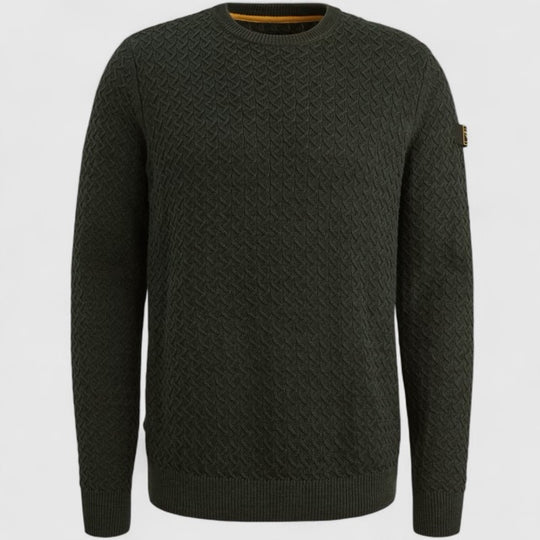 PKW2510304-6027 PME Legend Knitwear Mouline Structure Darkest Spruce / Groen