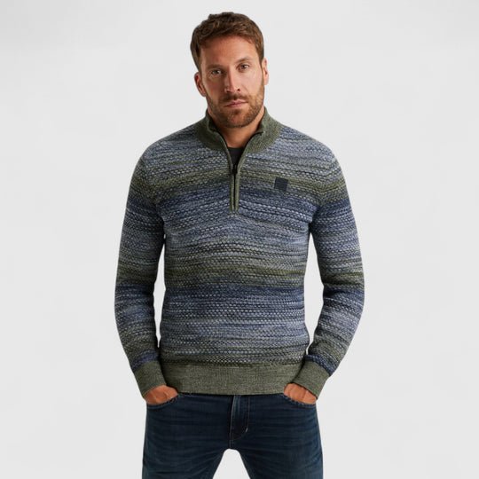 PKW2511331-5301 PME Legend Half Zip Collar Colormix Vintage Indigo