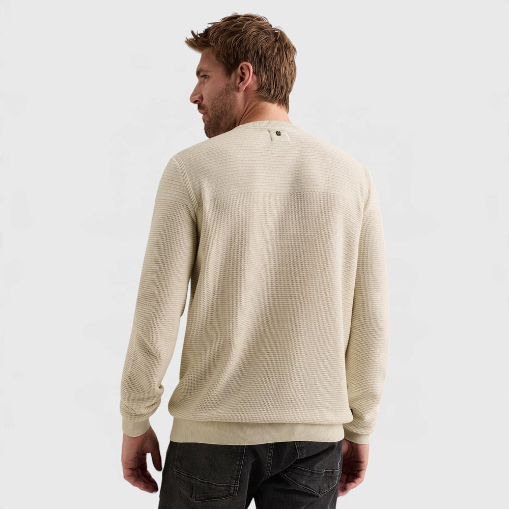 PKW2610300-7013 PME Legend Trui Cotton Mouliné Bone White / Gebroken wit