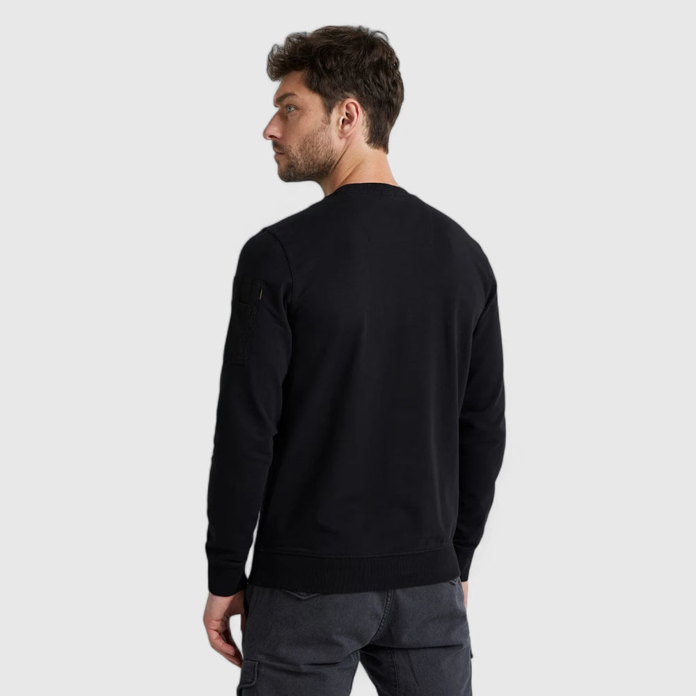 PLS0000431-999 PME Legend Round Neck Airstrip Sweat Black