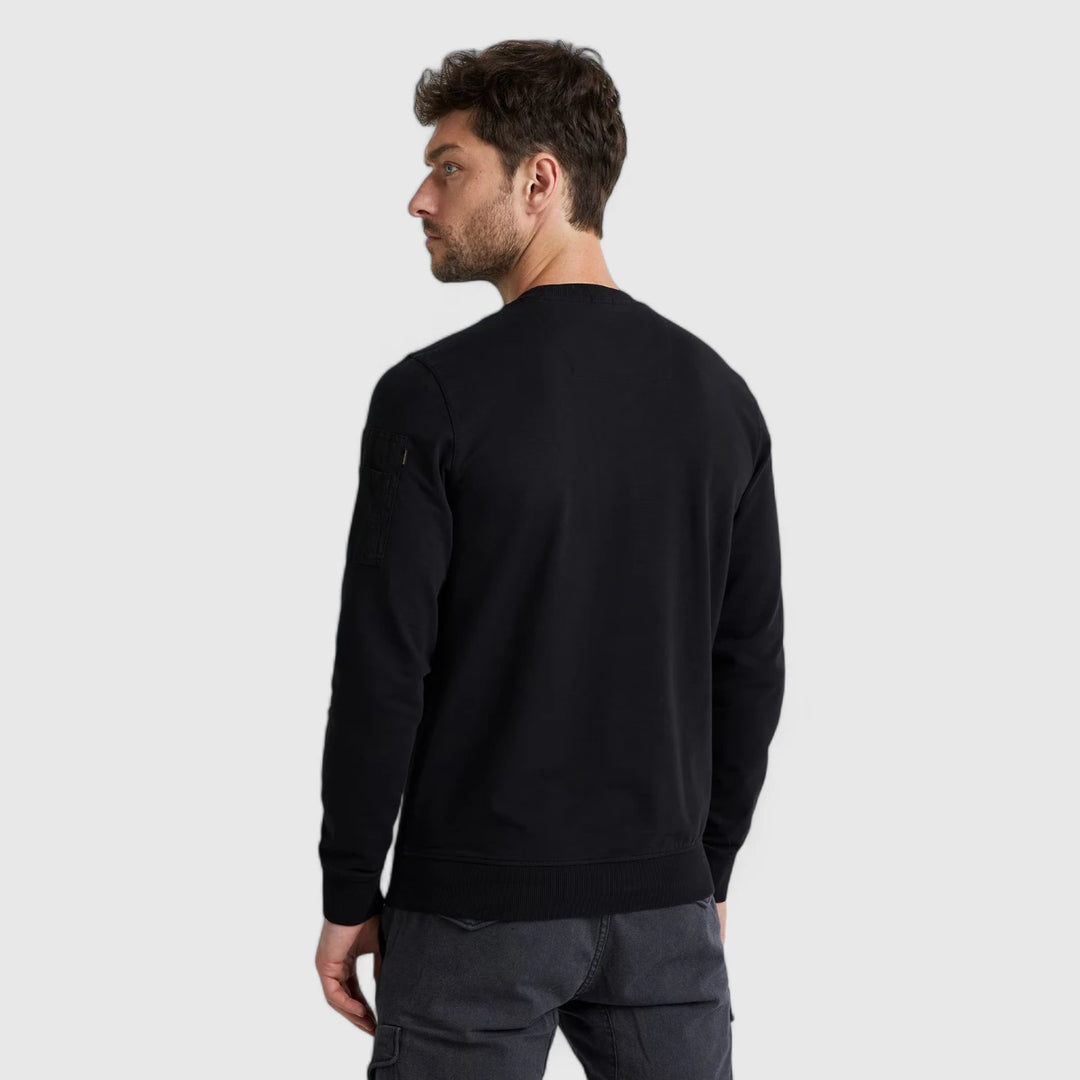 PLS0000431-999 PME Legend Round Neck Airstrip Sweat Black
