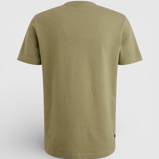 PTSS2508564-6379 PME Legend T-Shirt Van wafelstructuur Jersey Oil Green / Groen