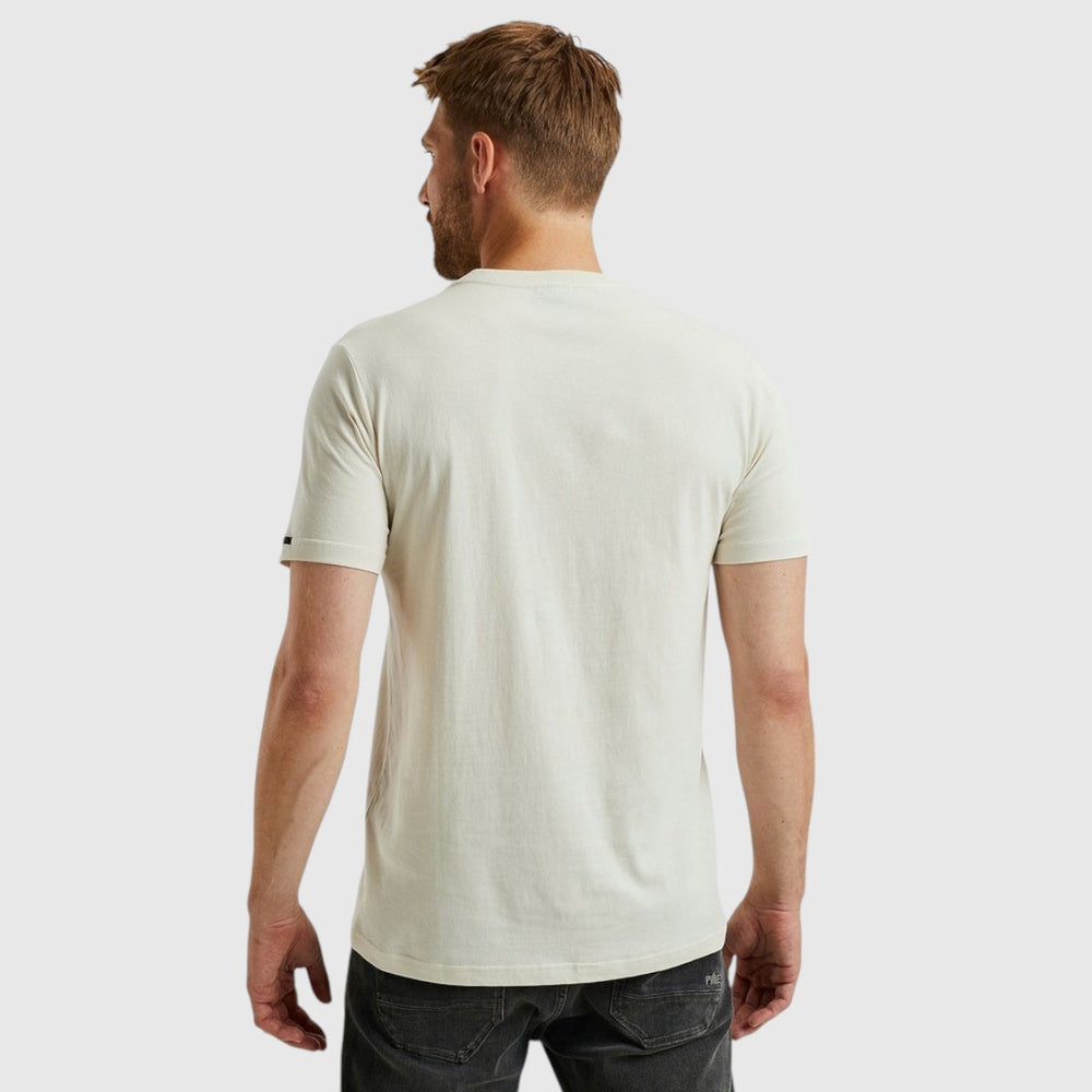 PTSS2502551-7013 PME Legend Short Sleeve Round Neck Single Jersey Digital Print Bone White