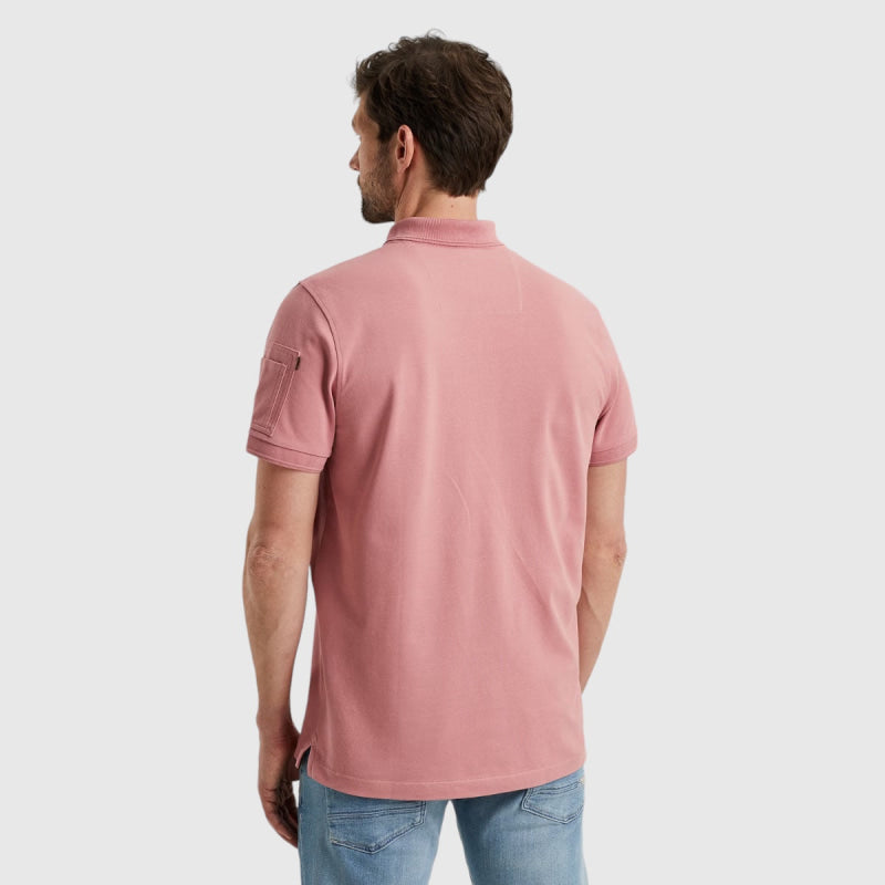 ppss2403899-3163 short sleeve trackway polo pme legend polo rose back