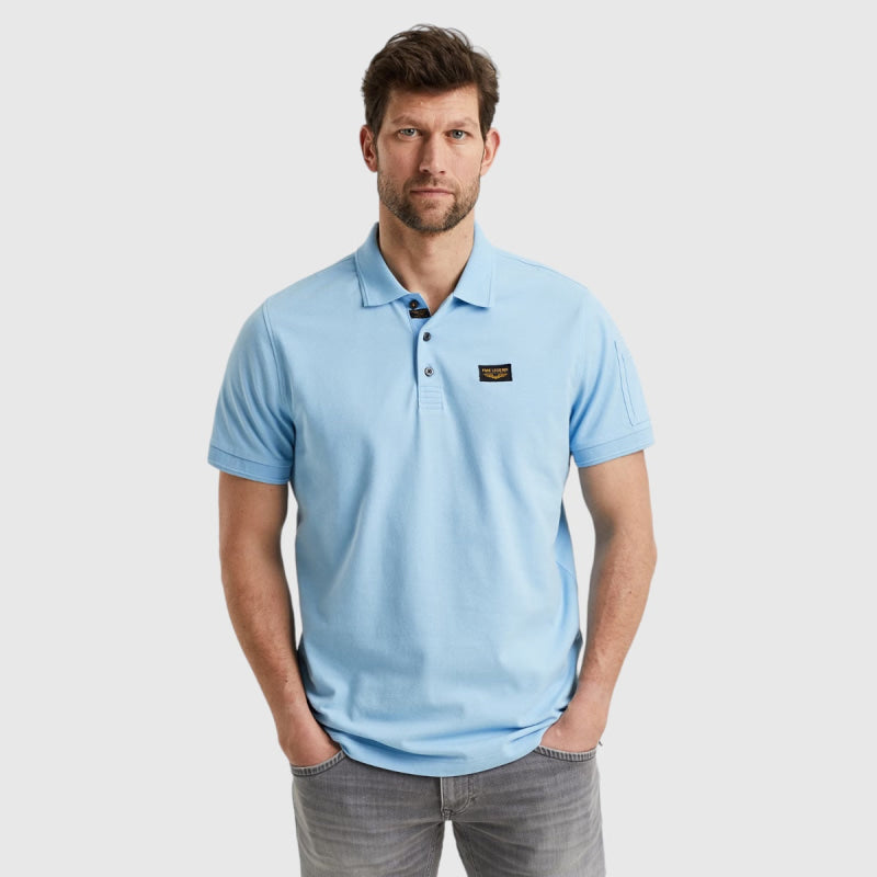 ppss2403899-5326 short sleeve trackway polo pme legend polo light blue