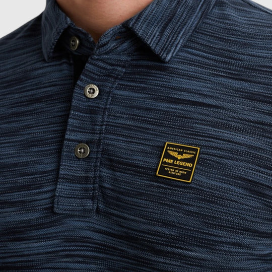 PPSS2504853-5281 PME Legend Polo Stripe Space Dyed Salute