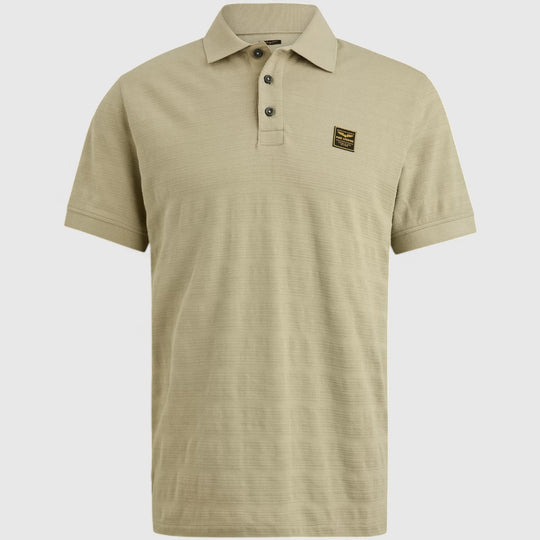 PPSS2504854-6386 PME Legend Polo Jacquard Jersey Stripe Gray Green