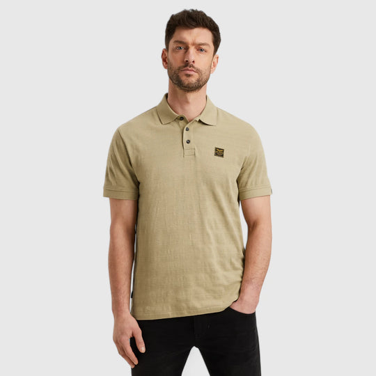 PPSS2504854-6386 PME Legend Polo Jacquard Jersey Stripe Gray Green