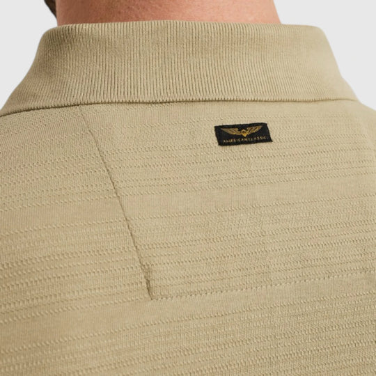 PPSS2504854-6386 PME Legend Polo Jacquard Jersey Stripe Gray Green