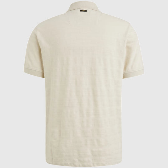 PPSS2504854-7013 PME Legend Polo Jacquard Jersey Stripe Bone White