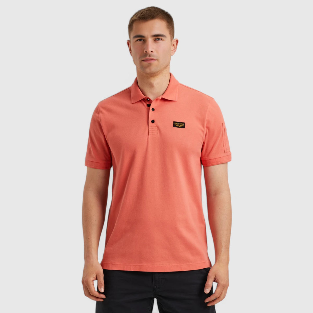 PPSS2504899-3067 PME Legend Short Sleeve Trackway Polo Porcelain Rose