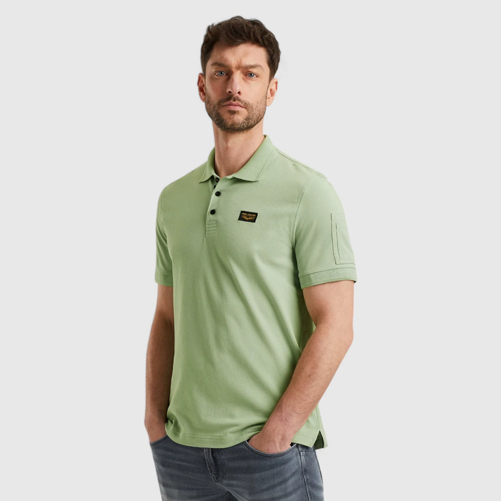 PPSS2504899-6258 PME Legend Short Sleeve Trackway Polo Quiet Green