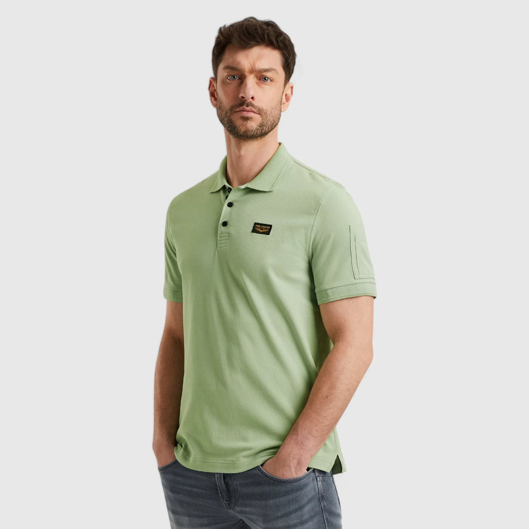 PPSS2504899-6258 PME Legend Short Sleeve Trackway Polo Quiet Green