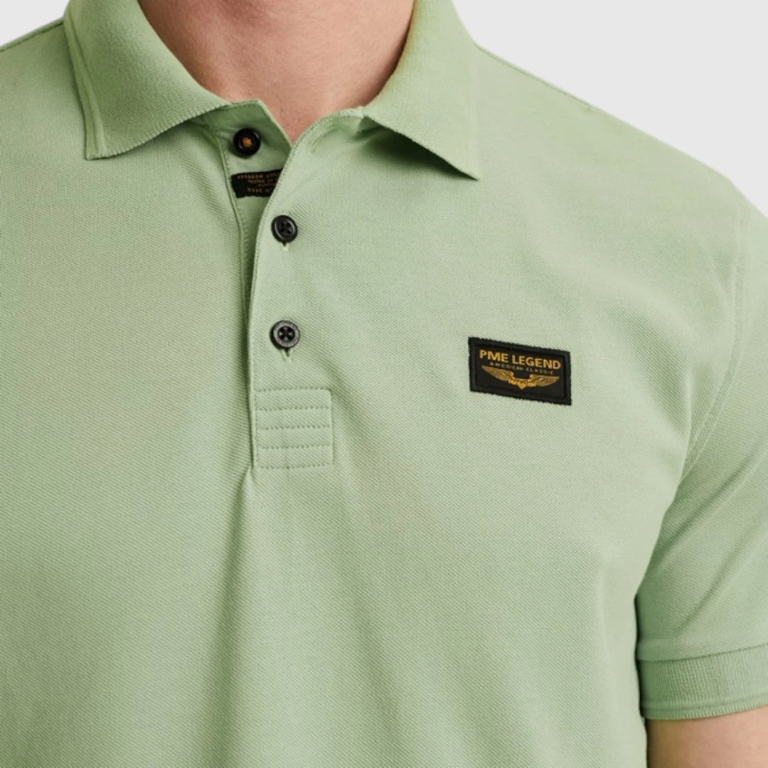 PPSS2504899-6258 PME Legend Short Sleeve Trackway Polo Quiet Green