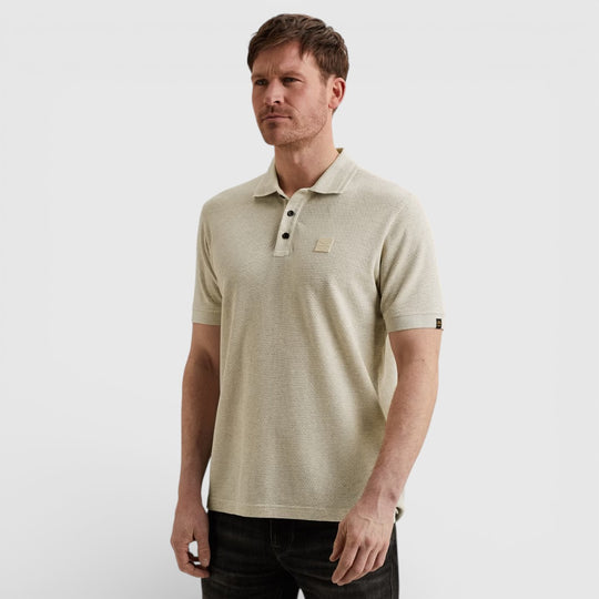 PPSS2602856-7013 PME Legend Polo Popcorn Jersey Bone White / Wit