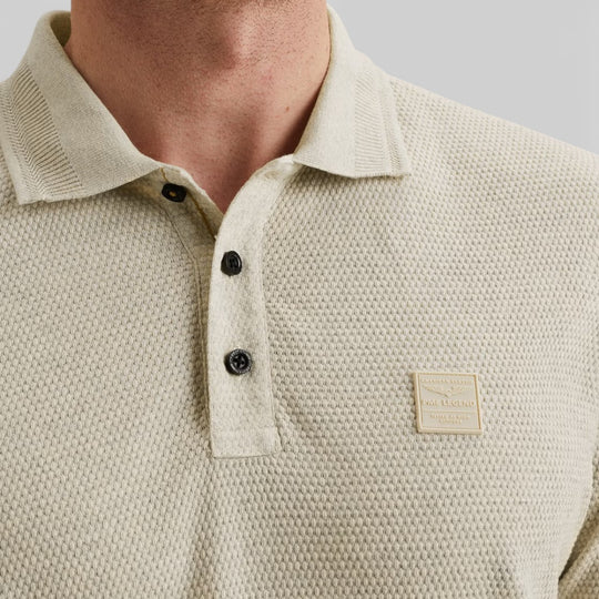 PPSS2602856-7013 PME Legend Polo Popcorn Jersey Bone White / Wit