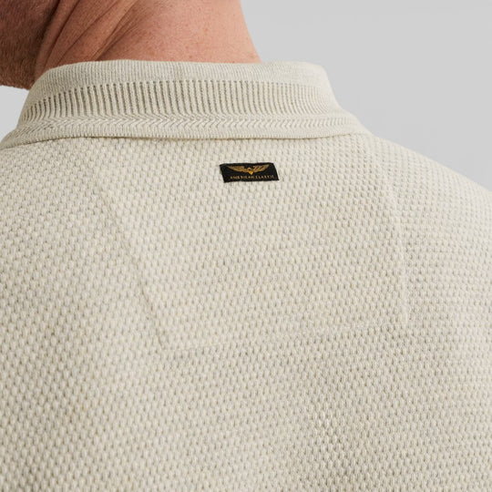 PPSS2602856-7013 PME Legend Polo Popcorn Jersey Bone White / Wit