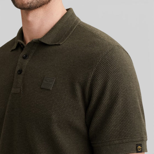 PPSS2602856-8039 PME Legend Polo Popcorn Jersey Beluga / Groen