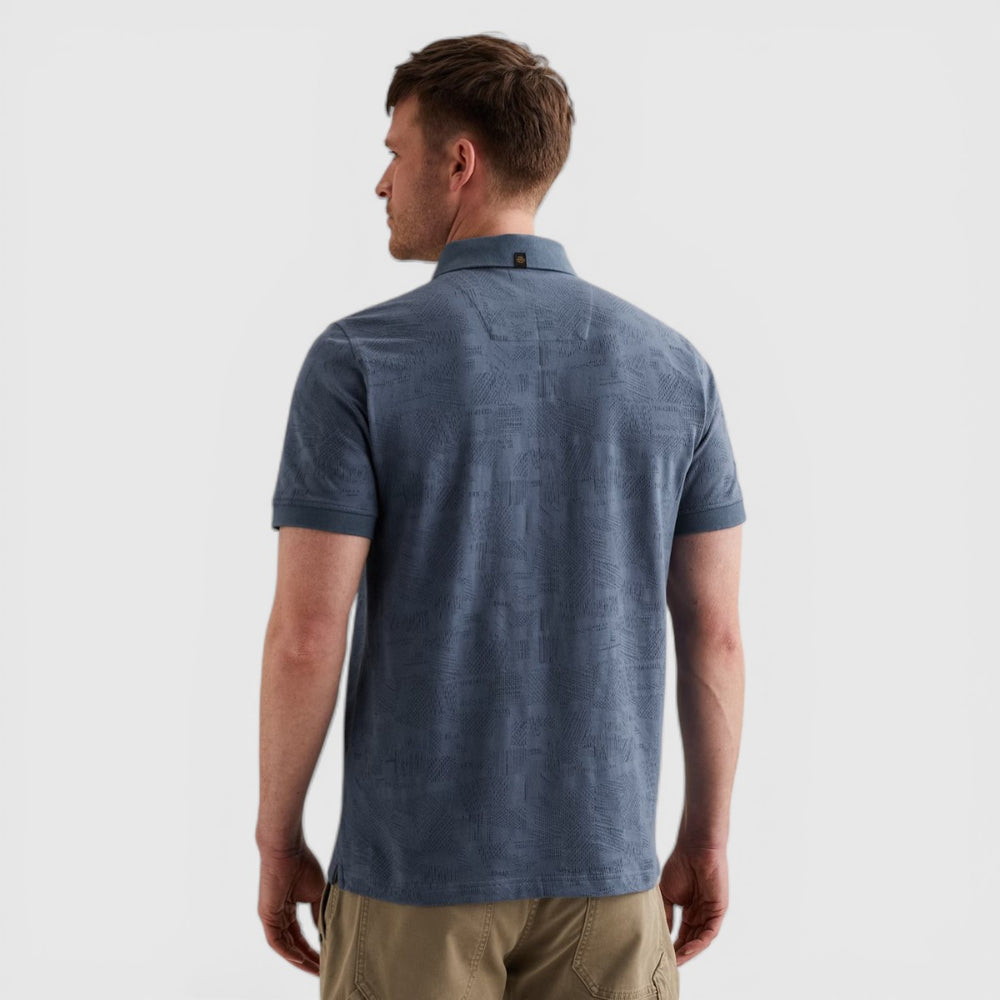 PPSS2603883-5052 PME Legend Polo Jacquard jersey Misty Water / Blauw