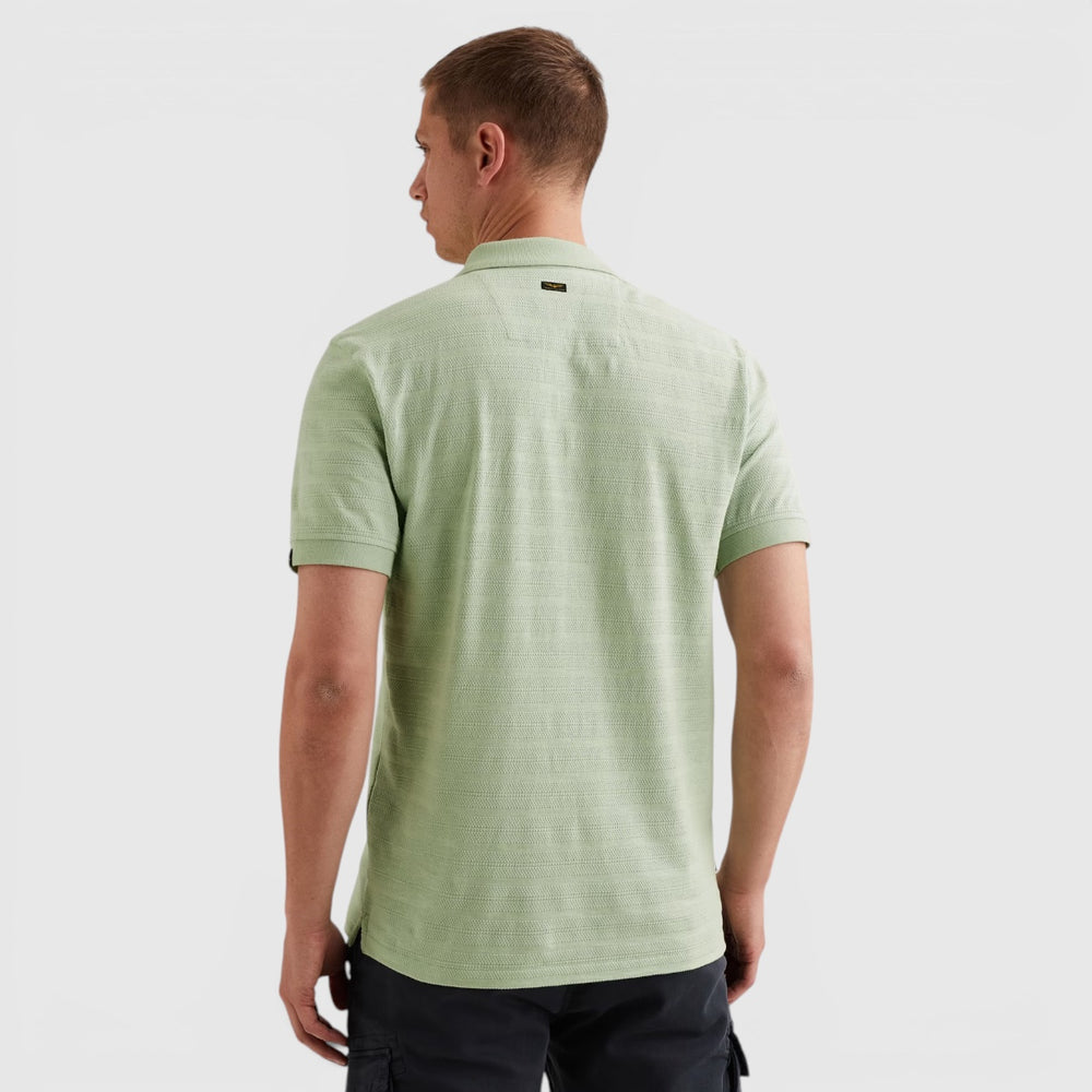 PPSS2604854-6168 PME Legend Polo Van Jersey Met Streeppatroon Cameo Green / Groen