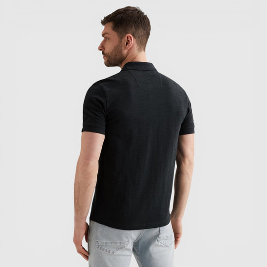 PPSS2604868-5282 PME Legend Polo Jacquard jersey Carbon / Donkerblauw