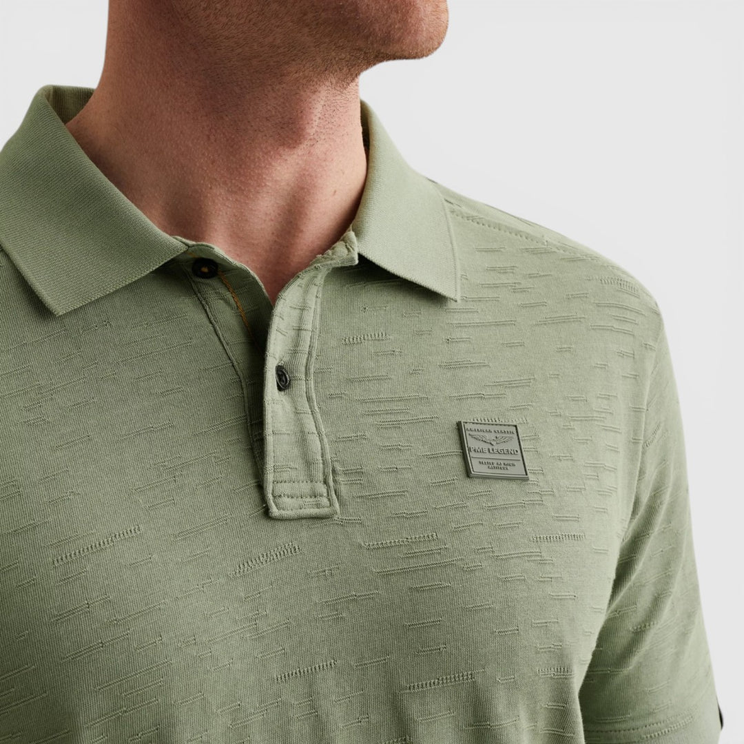 PPSS2604868-6123 PME Legend Polo Jacquard jersey Iceberg Green / Groen