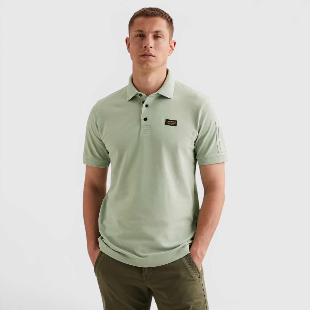 PPSS2604899-6168 PME Legend Short Sleeve Trackway Polo Cameo Green / Groen
