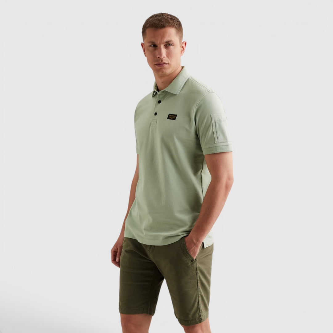 PPSS2604899-6168 PME Legend Short Sleeve Trackway Polo Cameo Green / Groen