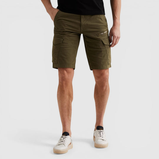 PSH2604661-6416 PME Legend Korte Broek Nordrop Cargo Stretch Twill Olive Night / Groen