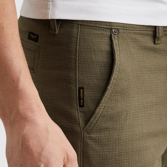 PSH2604665-6389 PME Legend Korte Broek Linen Structure Dusky Green / Groen