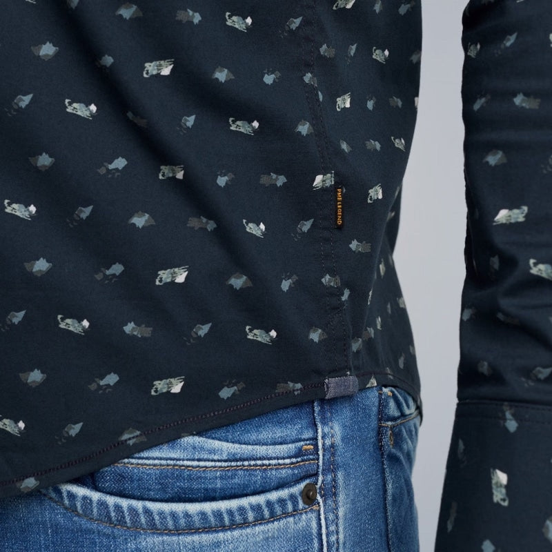 psi2308216 5281 long sleeve shirt print on poplin stretch pme legend overhemd crop5