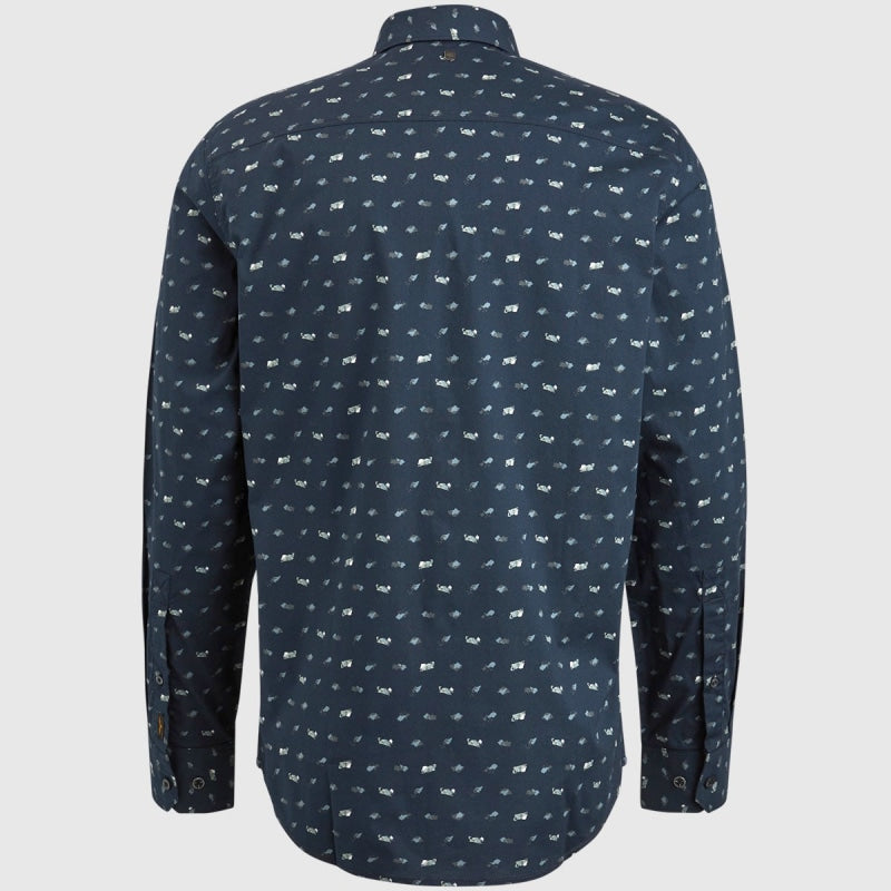 psi2308216 5281 long sleeve shirt print on poplin stretch pme legend overhemd back